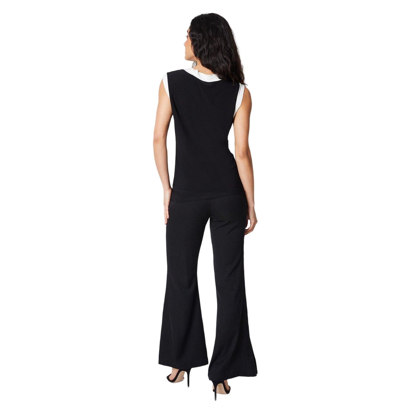 Black - Back - Principles Womens-Ladies Super Wide Leg Trousers