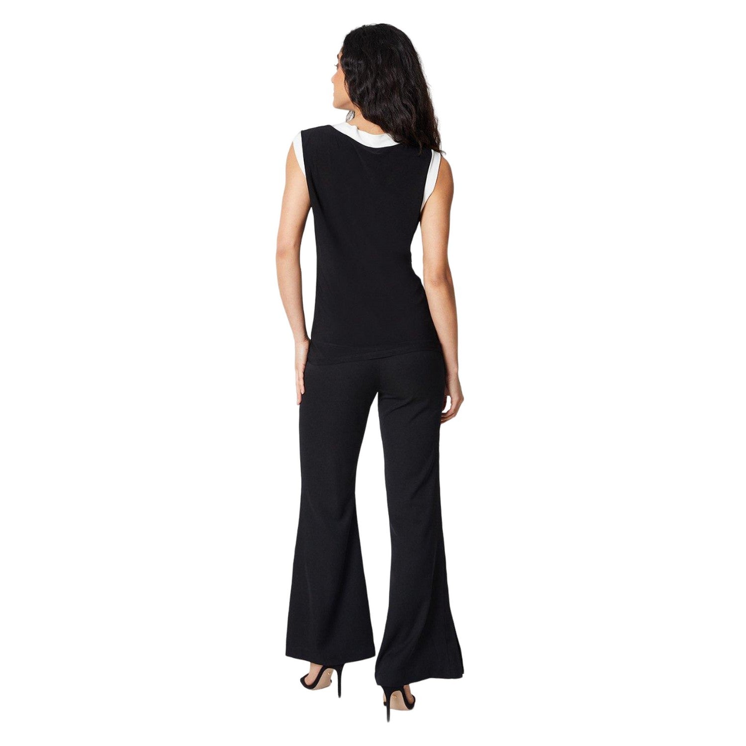 Black - Back - Principles Womens-Ladies Super Wide Leg Trousers
