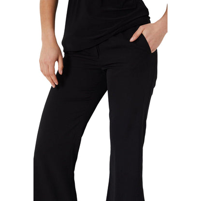 Black - Side - Principles Womens-Ladies Super Wide Leg Trousers