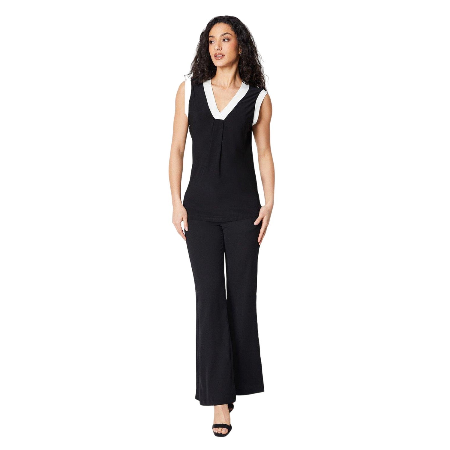 Black - Front - Principles Womens-Ladies Super Wide Leg Trousers