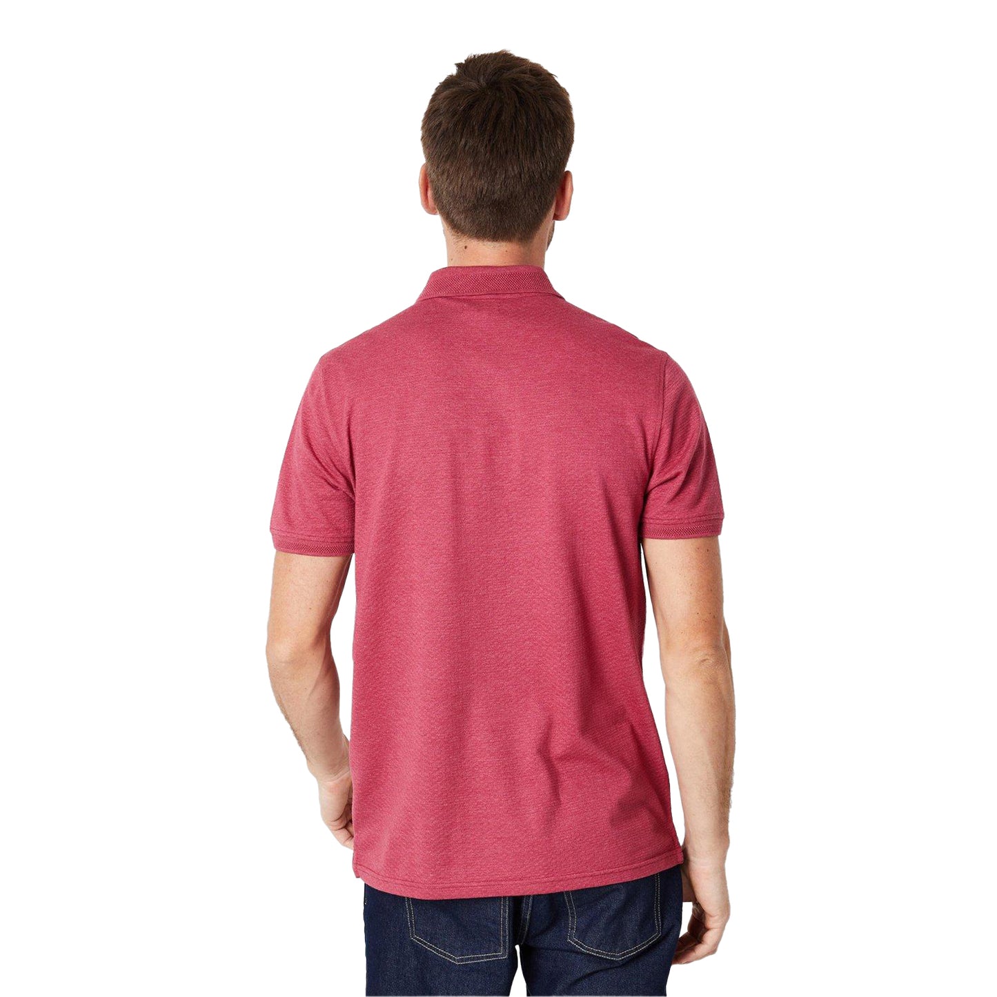 Rose - Back - Maine Mens Jacquard Polo Shirt