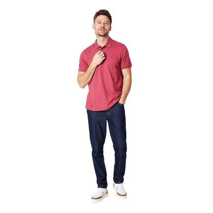 Rose - Side - Maine Mens Jacquard Polo Shirt