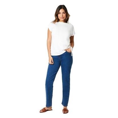 Ivory - Side - Principles Womens-Ladies Ruched Side T-Shirt
