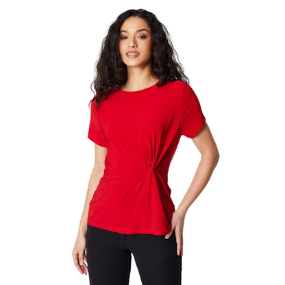 Red - Front - Principles Womens-Ladies Jersey Twisted T-Shirt