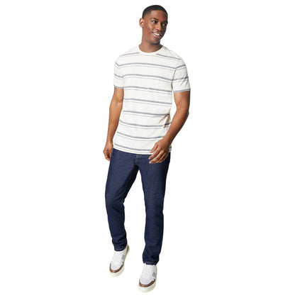 Off White - Side - Maine Mens Wide Stripe T-Shirt