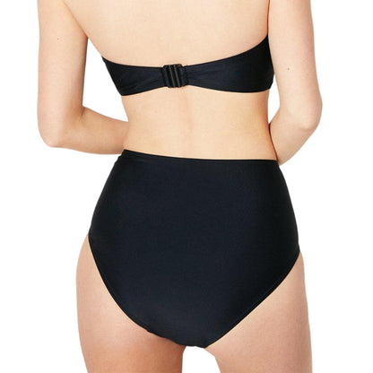 Black - Back - Debenhams Womens-Ladies Tummy Control High Waist Bikini Bottoms