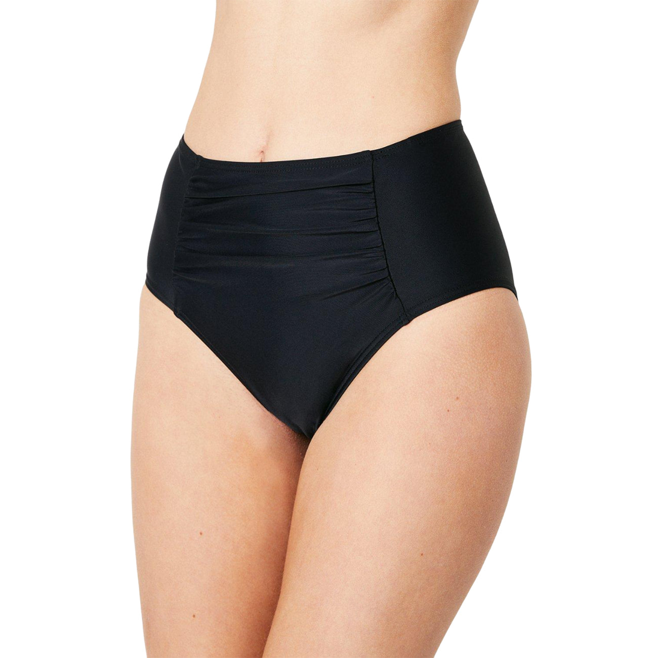 Black - Front - Debenhams Womens-Ladies Tummy Control High Waist Bikini Bottoms