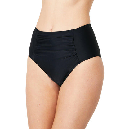 Black - Front - Debenhams Womens-Ladies Tummy Control High Waist Bikini Bottoms