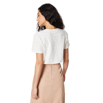 Ivory - Back - Principles Womens-Ladies Textured Jersey T-Shirt