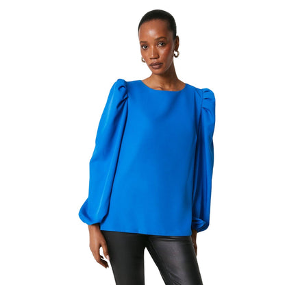 Cobalt - Front - Principles Womens-Ladies Volume Top