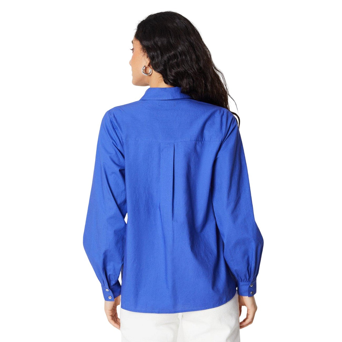 Powder Blue - Back - Principles Womens-Ladies Poplin Shirt