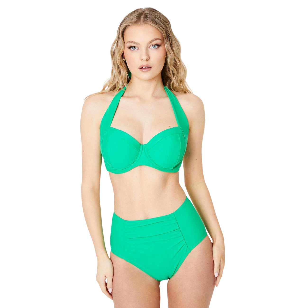 Bright Green - Front - Gorgeous Womens-Ladies Non-Padded Bikini Top