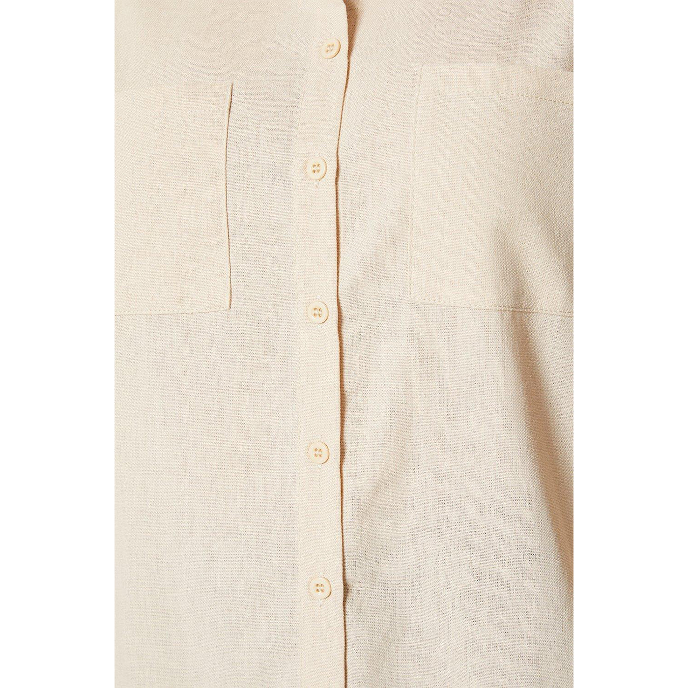 Sand - Lifestyle - Principles Womens-Ladies Linen Blend Shirt