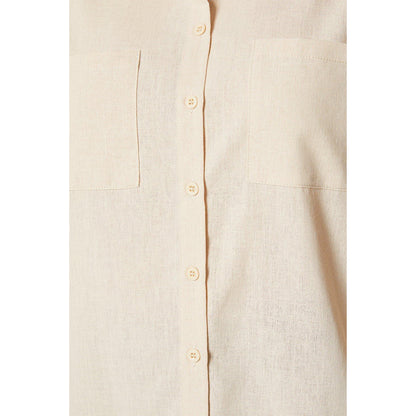 Sand - Lifestyle - Principles Womens-Ladies Linen Blend Shirt
