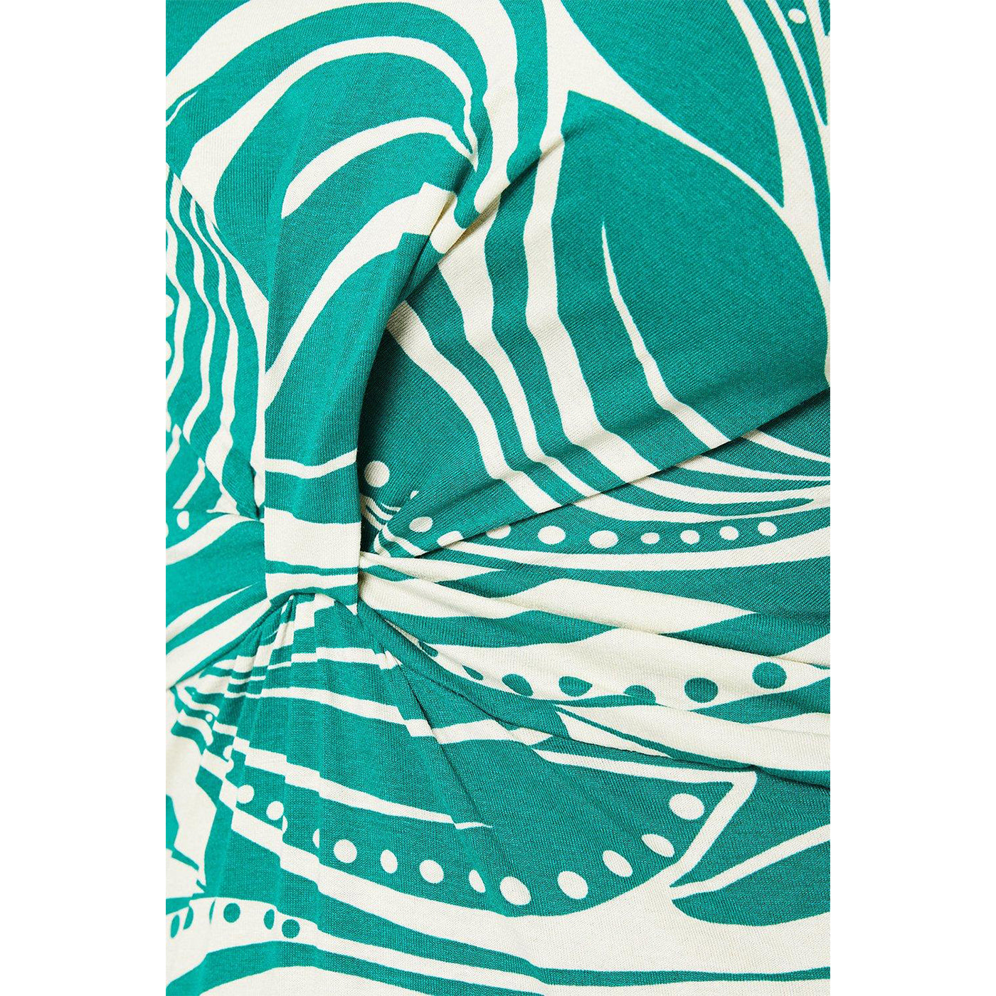 Green - Side - Debenhams Womens-Ladies Jersey Twisted Knot Front Dress