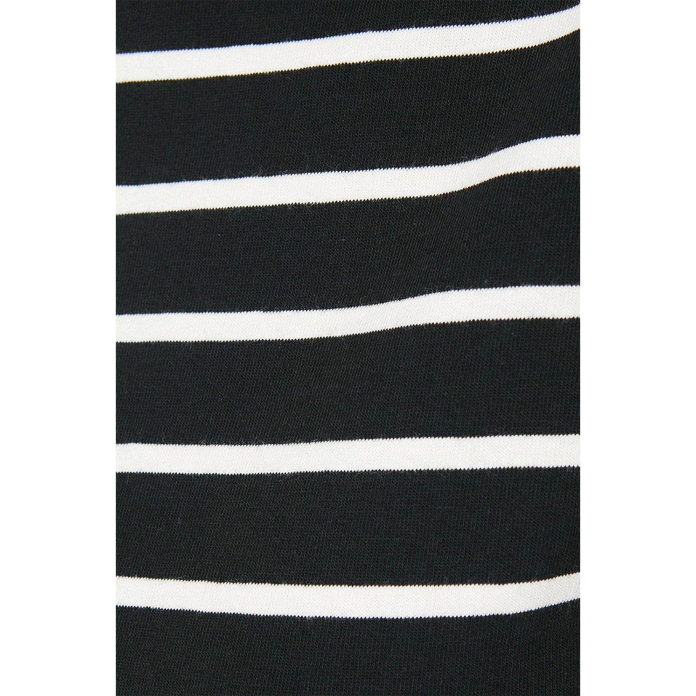 Black-White - Side - Principles Womens-Ladies Jersey Ruffle Top