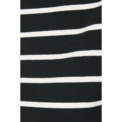 Black-White - Side - Principles Womens-Ladies Jersey Ruffle Top