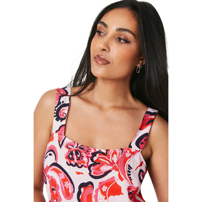 Pink - Side - Principles Womens-Ladies Paisley Midi Petite Sundress