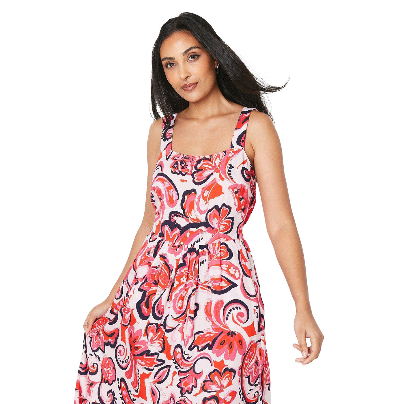 Pink - Lifestyle - Principles Womens-Ladies Paisley Midi Petite Sundress