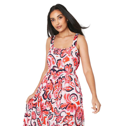 Pink - Lifestyle - Principles Womens-Ladies Paisley Midi Petite Sundress
