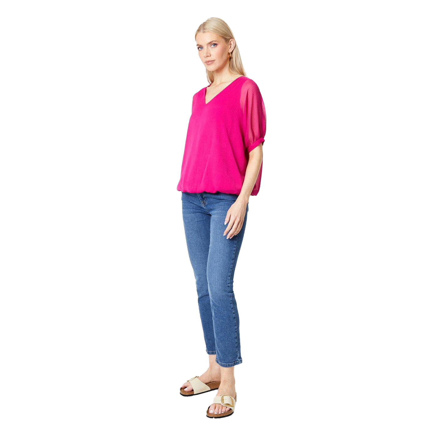 Pink - Lifestyle - Principles Womens-Ladies Bubble Hem Top