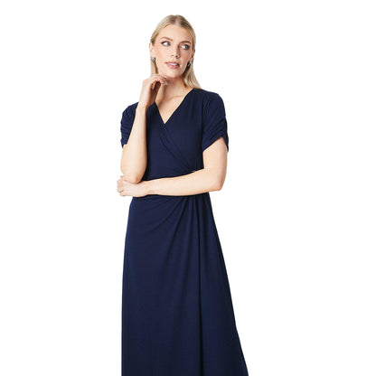 Navy - Lifestyle - Principles Womens-Ladies Jersey Wrap Midi Dress
