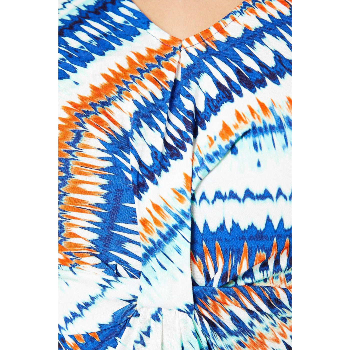 Multicoloured - Side - Debenhams Womens-Ladies Abstract Jersey Twisted Knot Front Dress