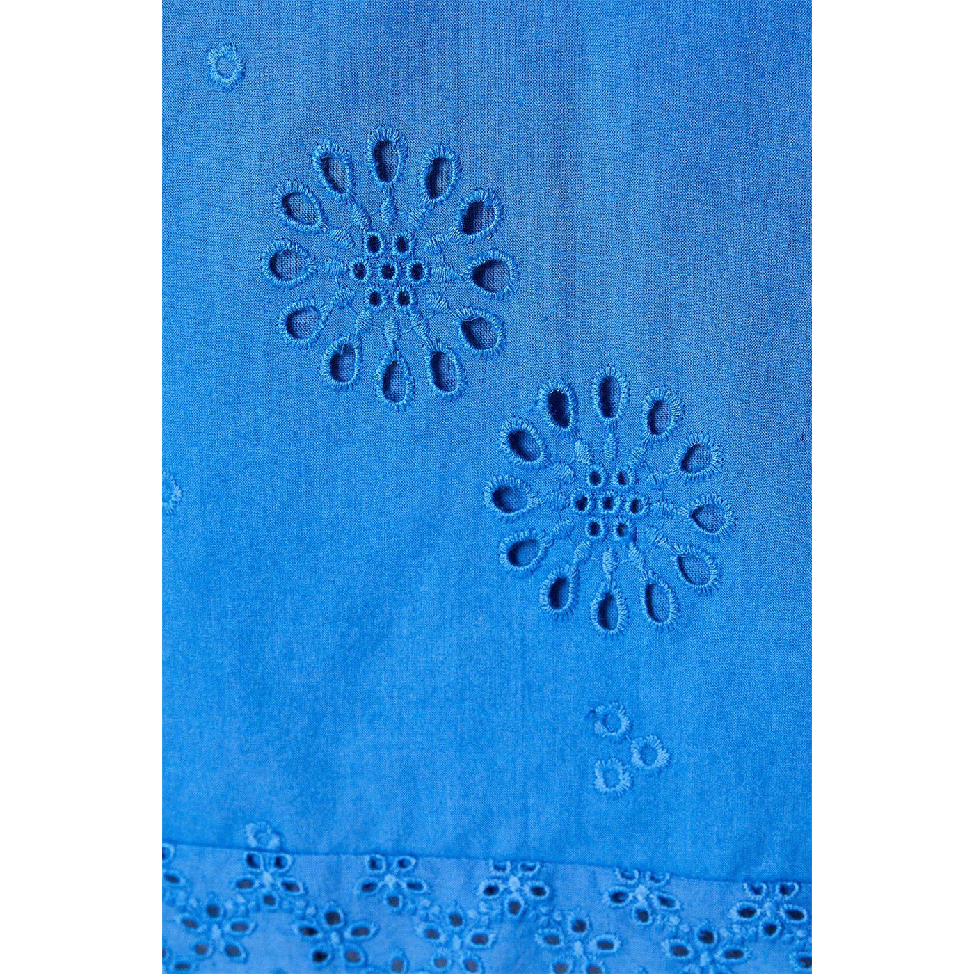 Cobalt - Side - Principles Womens-Ladies Broderie Flutter Top