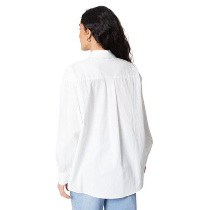 White - Back - Principles Womens-Ladies Poplin Shirt