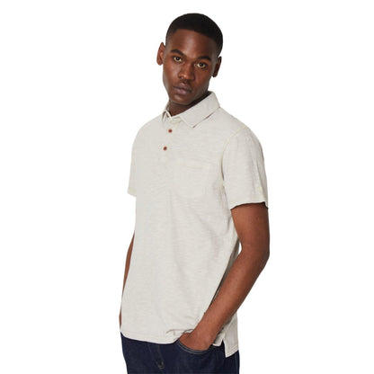 Taupe - Front - Maine Mens Slub Polo Shirt