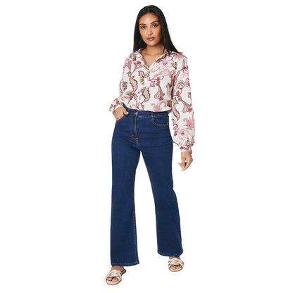 Ivory - Side - Principles Womens-Ladies Paisley Petite Shirt