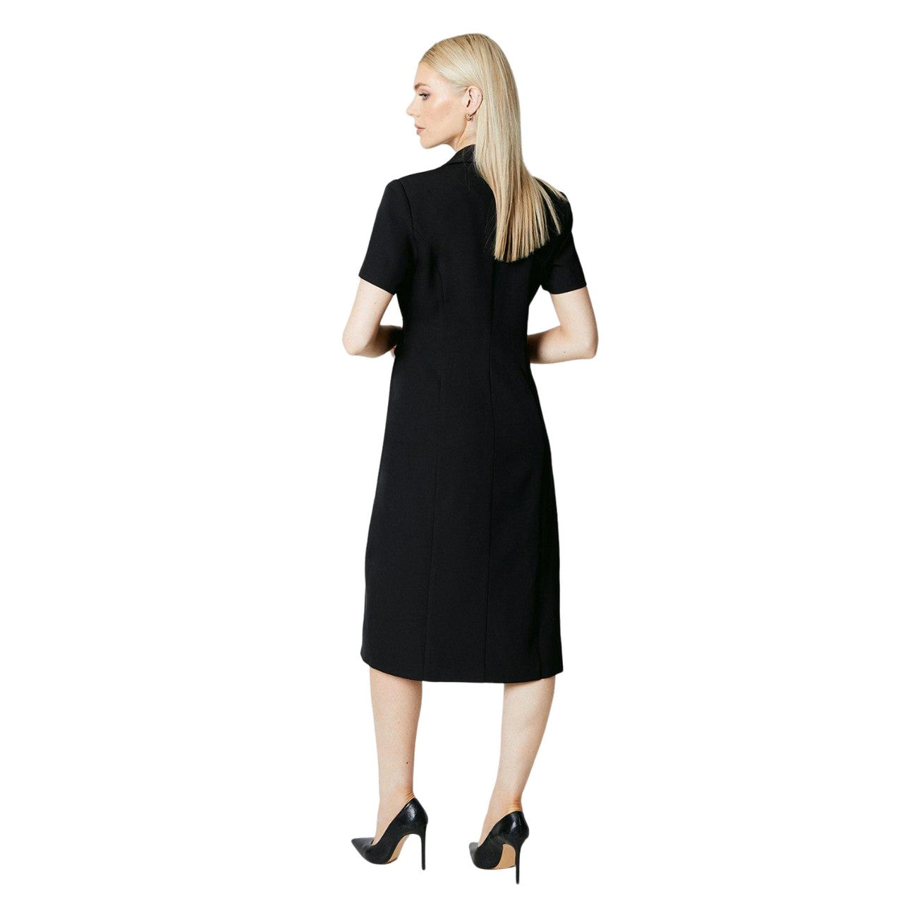 Black - Back - Principles Womens-Ladies Buckle Wrap Midi Dress