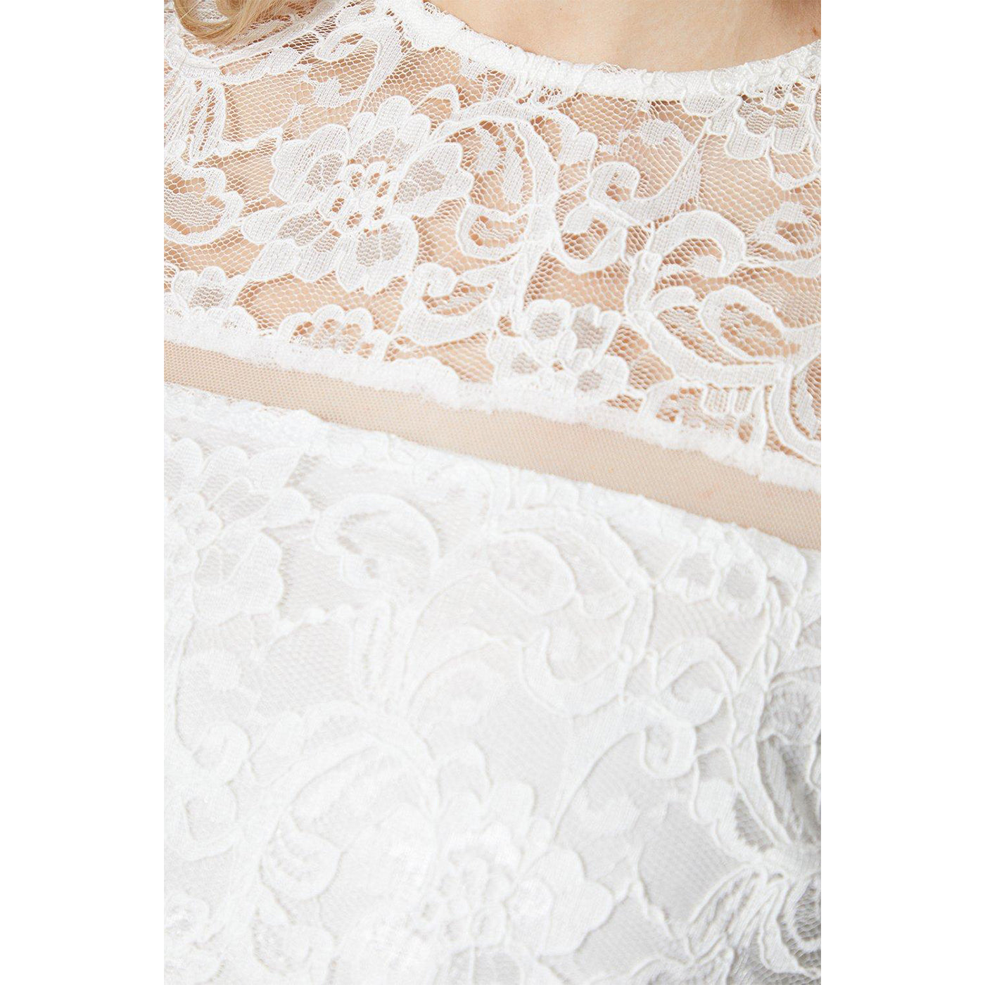 Ivory - Side - Principles Womens-Ladies Lace Jersey Lace Detail Top