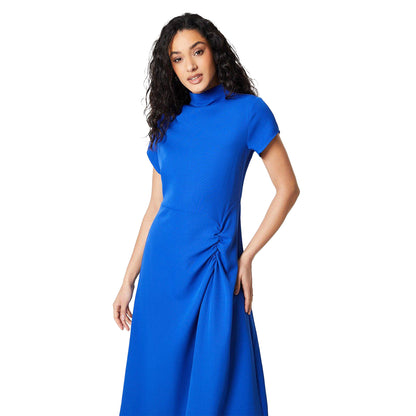 Cobalt - Lifestyle - Principles Womens-Ladies Occasion Ruched Side Fitted And Flared Midi Dress