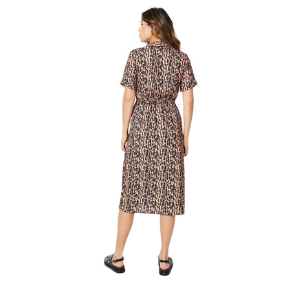 Neutral - Back - Principles Womens-Ladies Spotted Drape Detail Shirt Dress