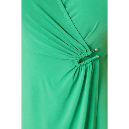 Green - Side - Principles Womens-Ladies Wrap Petite Midi Dress