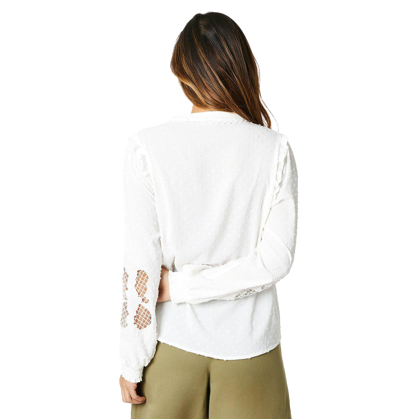 Ivory - Back - Principles Womens-Ladies Embroidered Detail Blouse