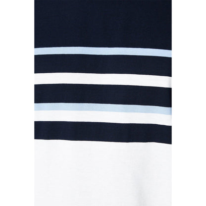 Blue - Side - Maine Mens Atlanta Stripe T-Shirt
