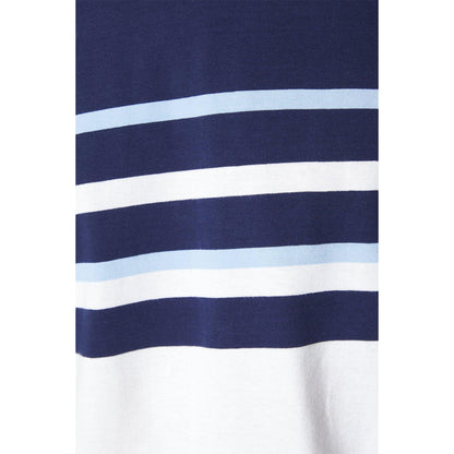 Navy - Side - Maine Mens Atlanta Stripe T-Shirt
