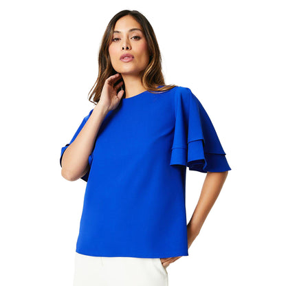 Cobalt - Front - Principles Womens-Ladies Flute Top