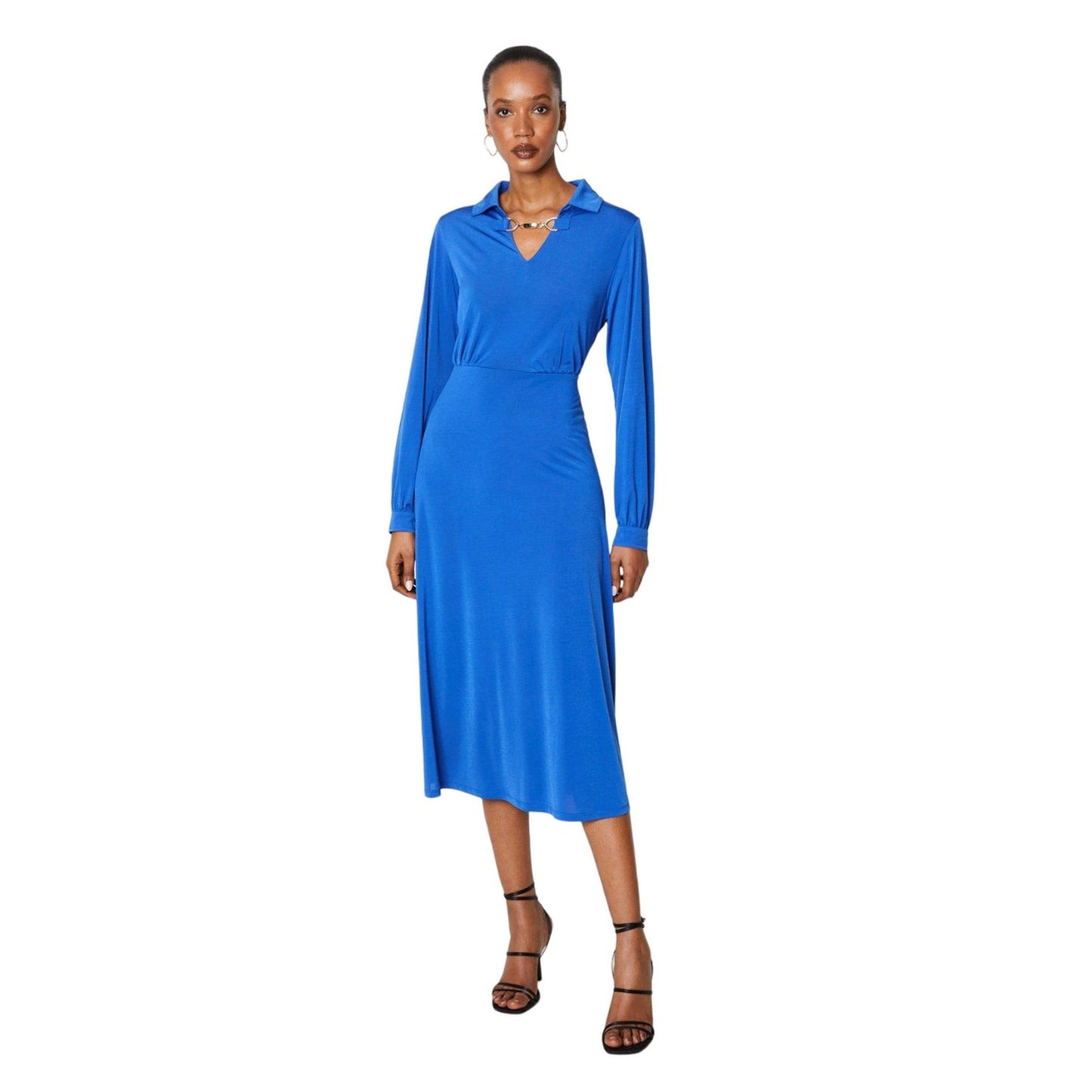 Cobalt - Front - Principles Womens-Ladies Jersey Buckle Detail Midi Dress