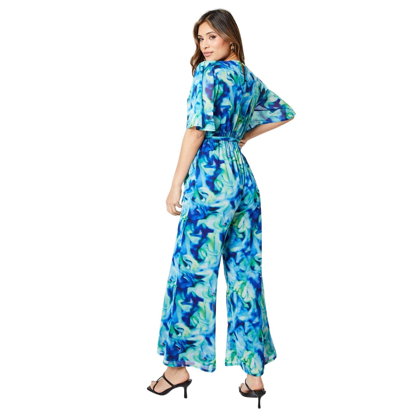 Multicoloured - Back - Principles Womens-Ladies Marble Effect Jumpsuit