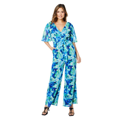 Multicoloured - Front - Principles Womens-Ladies Marble Effect Jumpsuit