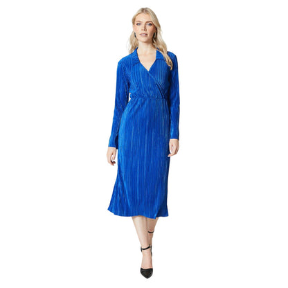 Cobalt - Front - Principles Womens-Ladies Plisse Wrap Midi Dress