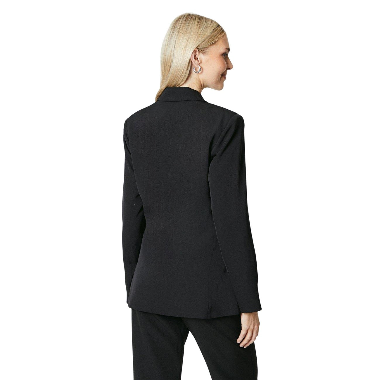 Black - Back - Principles Womens-Ladies Buckle Wrap Blazer