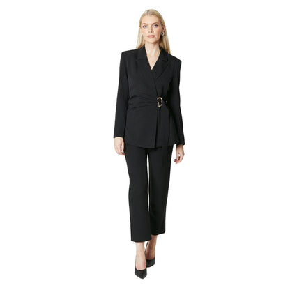 Black - Side - Principles Womens-Ladies Buckle Wrap Blazer