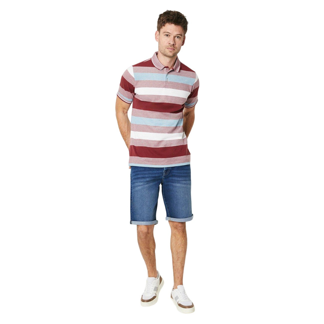 Dark Blue - Side - Maine Mens Denim Regular Shorts