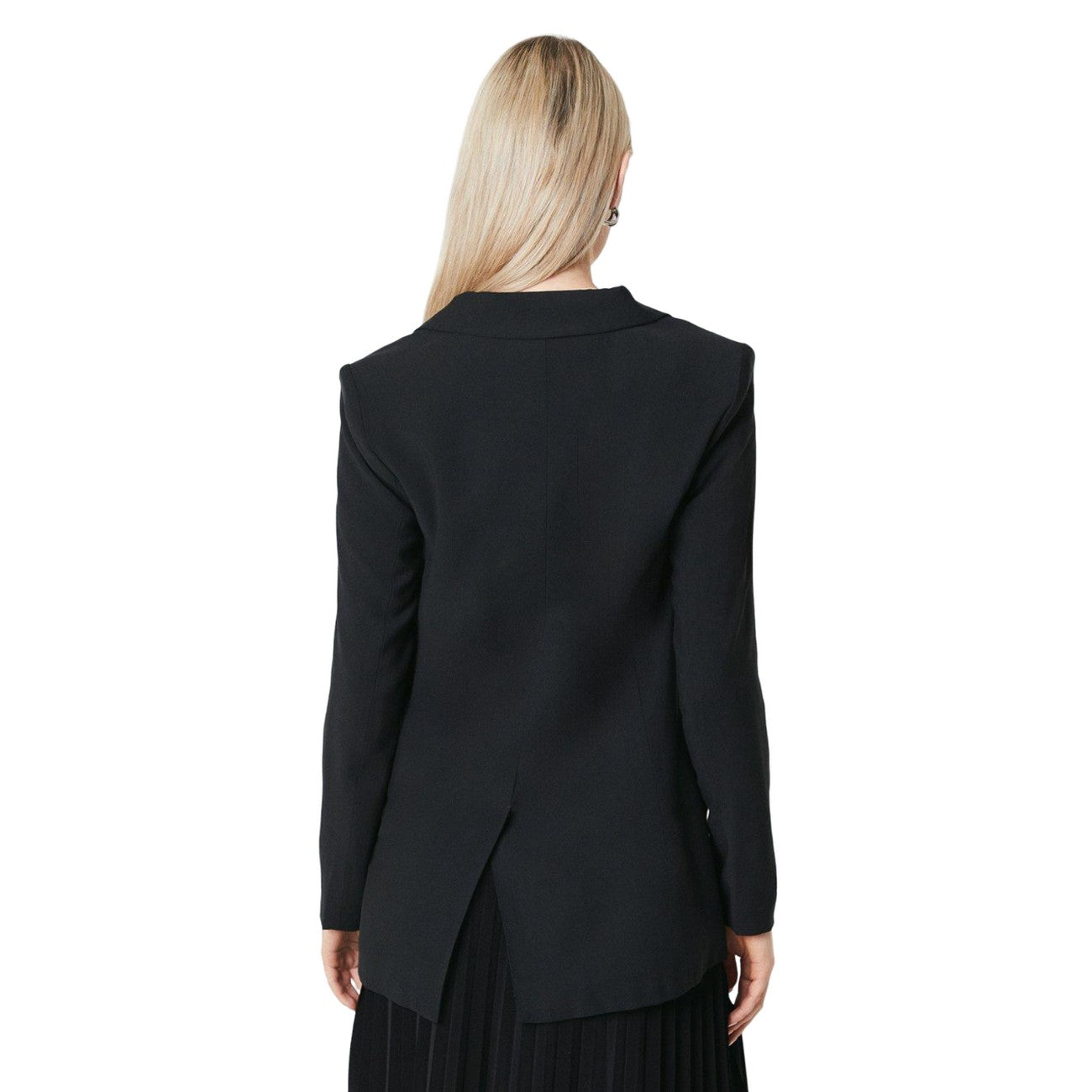 Black - Back - Principles Womens-Ladies Button Detail Blazer