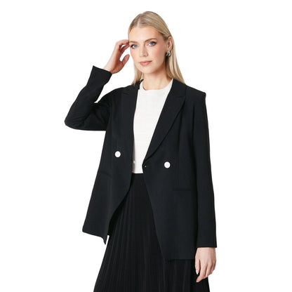 Black - Side - Principles Womens-Ladies Button Detail Blazer