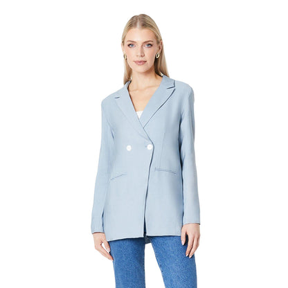 Blue - Front - Principles Womens-Ladies Button Detail Blazer